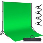 Resim Chromakey Green Screen Greenbox Yeşil Fon Perde (2x4M) + Fon Standı 