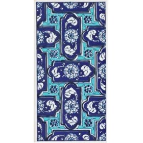 Resim Armada Çini 10x20 Cm ED 220 Mavi Geometrik El dekoru Çini Karo 