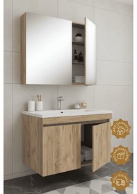 Resim Teta Home Tokyo 80 Cm Mdf Banyo Dolabı Seti Atlantik Çam Atlantik Çam 