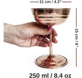 Resim Turna Bakır Zo-Martini Kadeh Düz 250 ml Kırmızı TURNA0483-1 
