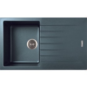 Resim Gradde Antrasit 50 x 86 Tek Gözlü Granit Eviye + Sifon Takımı + Taş 