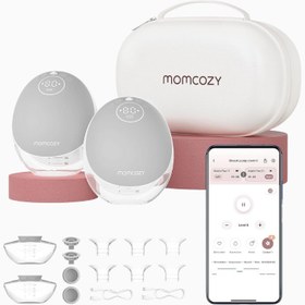 Resim M9 Eller Serbest Göğüs Pompası, Mobil Flow, Uygulama Kontrollü Elektrikli Pompa - Pembe 