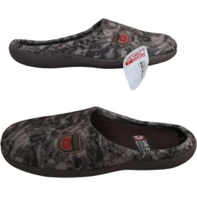 Resim Gezer Erkek Kahverengi Ortopedik Taban Ev İçi Günlük Terlik 