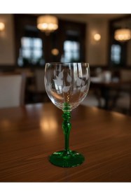 Resim Paşabahçe Yaprak Dekor Renkli Soğuk Kesme Ayaklı Kahve Yanı Su Bardağı 1 Adet Premium Sunum Şeffaf 