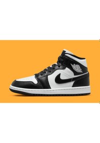 Resim Nike Air Jordan 1 Mid Panda Unisex Basketbol Ayakkabısı-dv0991-101-tanem Sport Siyah - Beyaz 