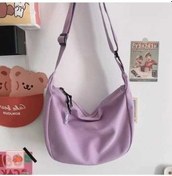 Resim Tongxida Sevimli Okul Mor Mor Kanvas Çantası Mcrtrade Estetik Genç Tatlı Mor 