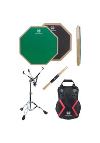 Resim Maxword Dd-239gr Pro Bateri Davul Çalışma Pedi Seti Drum Practice Pad Full Set 