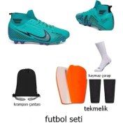 Resim Xeox Erkek Halı Saha Krampon Seti (Çanta + Tekmelik + Bileklik Çorap) 