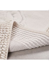 Resim Special 2'li Osmanlı Desen Pamuklu Klozet Takımı Krem Pamuk 60 x 100 / 50 x 60 CM Krem 