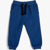 Resim Erkek Bebek Basic Jogger Eşofman Altı Şardonlu Beli Bağlamalı Pamuklu 