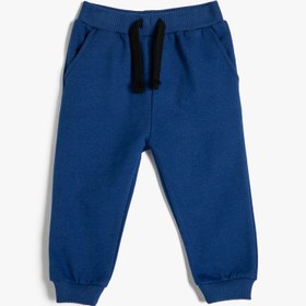 Resim Erkek Bebek Basic Jogger Eşofman Altı Şardonlu Beli Bağlamalı Pamuklu 