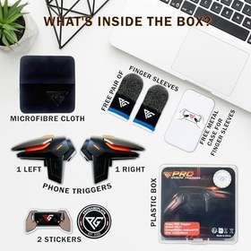 Resim Progameplays Phone Triggers Controller Compatible with iPhone/Android, Sensitive Shoot and Aim L1 & R1 Pubg Trigger 