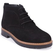 Resim Dagoster Dza07-1236028 Siyah Süet Günlük Düz Topuk Deri Kadın Bot Sıyahsuet 