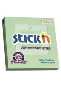 Resim Hopax Stıckn Yapışkanlı Not Kağıdı 100 Yaprak 76x76 Mm Yeşil 