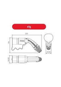 Resim Bemis Bev-5032-1205 32 Amper 5 M Araç Şarj+Fiş Kablolu Şarj Seti 