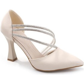 Resim Ceylan 3560 Kadın 9 Cm Topuklu Taşlı Stiletto Ayakkabı 001 