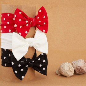 Resim Babygiz El Yapımı Yumuşak Fiyonk Bağlamalı Doğal %100 Pamuklu Penye 3'lü Bebek Çocuk Kız Bandana Seti 