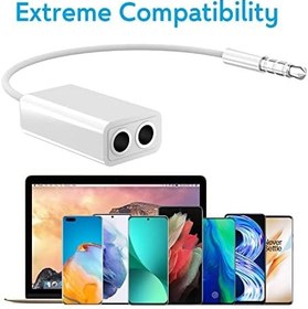 Resim N NEWTOP AD10 adaptör kablosu Splitter Jack 3.5mm çift bağlantı noktası Splitter çift fiş dinleme müzik ses OUT kulaklık evrensel ses uyumlu cep telefonları akıllı telefonlar tabletler MP3 çalarlar 