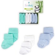 Resim Novibaby 3'lü Bambu Yenidoğan Bebek Çorabı I Fresh I 0-6 ay "Karışık Renkli" 