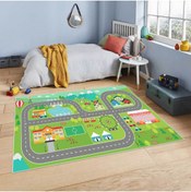 Resim FABBHOME Dijital Baskı Kaymaz Taban Makinede Yıkanabilir Çocuk Odası Halısı Bebek Odası Halısı 