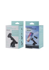 Resim Araba Araç İçi Manyetik Telefon Tutucu Güçlü Mıknatıs, Vantuzlu Teleskopik Tasarım Telefon Tutacağı 