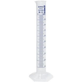 Resim Borox Plastik Mezür 100 Ml - Uzun Form - Mavi Skala 