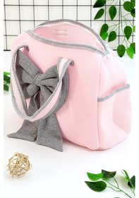 Resim Kız Bebek Süslü Puset Kundak Battaniye Bebek Çanta Anakucağı Seti Stl6958 Pembe 