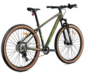 Resim Kron XC 100 PRO 29 JANT MTB - 17' 8 Vites H.Disc Mat Haki-Parlak Sarı Bisiklet 