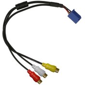 Resim Hombey Toyota Araçları İçin 6-pin Mavi A/v Portlu Rca Adaptör Kablosu - Ses-video Bağlantısı İçin Dayanıklı Vtr Kablosu 
