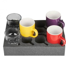 Resim Shuıvan Çekmece İçi Karavan Bardak Organizeri 12'li Bardaklık-514 