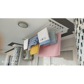 Resim Yıldız Silver 6 Sıralı 150 Cm Boyunda Asansörlü Çamaşır Kurutucu Gümüş 