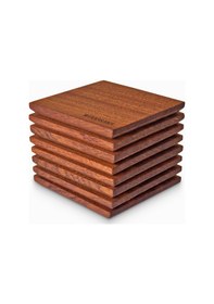 Resim Woodsaka 8'li Bardak Altlığı Seti - Sapele Ağacından Ahşap 
