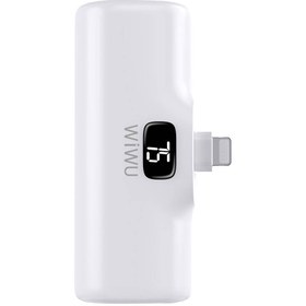 Resim Wiwu Wi-P017 Capsule Serisi 2in1 Mini Taşınabilir Standlı Lightning Powerbank 5000mAh - Beyaz 