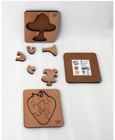 Resim Plywood Ahşap Boyanabilir Çocuklar Puzzle Boya Setli 