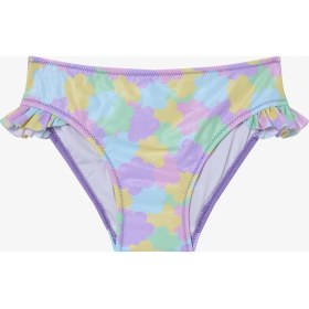 Resim Kız Çocuk Shiny Flower Fırfırlı Halter Yaka Bikini Takımı 