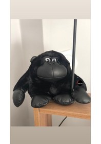 Resim Sevimli Goril Peluş Oyuncak 25 Cm Hediyelik Uyku Arkadaşı Siyah 