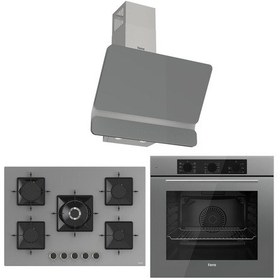 Resim Ferre SS Serisi QBL62CPR - SS038 - D082 5 Gözlü Gri Ankastre Set 