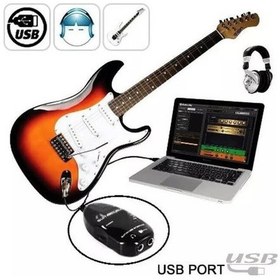 Resim Usb Gitar Guitar Link Kablosu Çevirici Dönüştürücü 