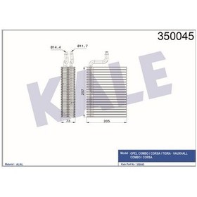 Resim Kale 350045 Evaporator Combo-corsa-tigra-vauxhall Combo-corsa 1618092 