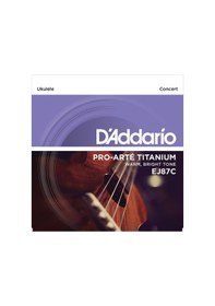 Resim D'addario Ej87c Concert Ukulele Tel Seti - Titanyum Profesyonel Titanyum Malzeme İle Güçlü Ve Parlak Ses Projeksiyonu, Konser Tipi Ukulele Uyumu 