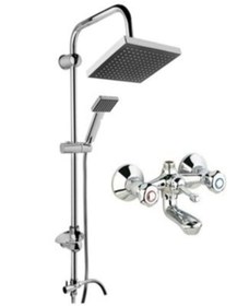 Resim lupobianco Kare Tepe Duş Seti Yağmurlama Duş Robotu Eski Tip Banyo Bataryası 