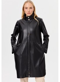 Resim İçi Nubuk Kaplı Deri Ceket Mont Siyah-siyah Siyah 