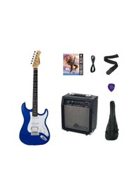Resim Strauss St-20hhssb-bl Elektro Gitar-metalik Mavi Set Anfi-softcase-askı-tel-kablo-pena 