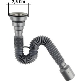 Resim İstanbul e-Hırdavat Lavabo Sifonu Lüks Körüklü Evye,lavabo Sifonu Donau 50 mm 