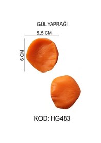 Resim Silikon Kalıp Yaprak Hg-483 Turuncu 