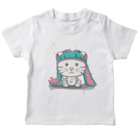 Resim Angemiel Erkek Bebek Tişört Beyaz B0273MDBBKETSRT 