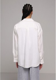 Resim Colin's Colins Boyfriend Fit Shirt Neck Düz Kadın Beyaz Uzun Kol Gömlek Cl1078739 Q1.v2 Wht 