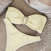 Resim 25SS Yaz Trendi Yeni Avrupa ve Amerikan Bikini Tatil Plaj Modası Yırtmaçlı Bikini 