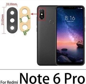 Resim Xiaomi REDMİ NOTE6 PRO Arka Kamera Camı Lens Yapışkanlı 