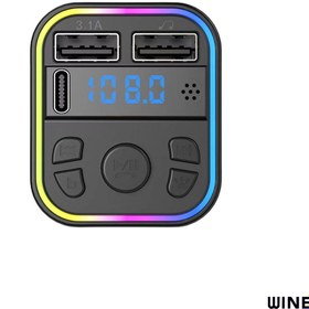 Resim Genel Markalar Winex G39 Fm Handsfree Bluetooth Modülatör MP3 Player Type-C Çıkışlı Araç Şarj Aleti 